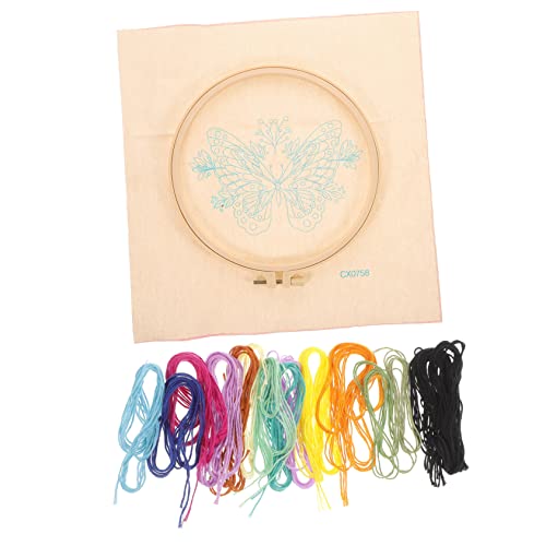 PHENOFICE 1 Set Schmetterlings Kreuzstich DIY Stickset, Professionelles Nähset, Stickmaterial Set, Stickzubehör, Material Für Stickereien, Kreuzstich von PHENOFICE