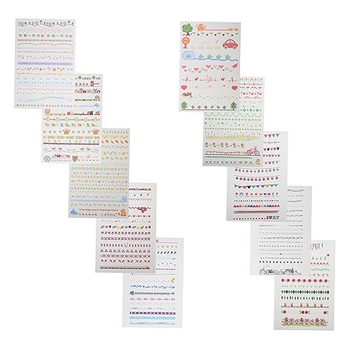 PHENOFICE 10 Blätter Trennlinienaufkleber Kawaii-aufkleber Dünner Randaufkleber Kinder Mini-aufkleber Dekorative Linienaufkleber Alte Aufkleber Schöner Grenzaufkleber Foto Papier PHENOFICE 10 Blätter Trennlinienaufkleber Kawaii-aufkleber Dünner Randaufkleber Kinder Mini-aufkleber Dekorative Linienaufkleber Alte Aufkleber Schöner Grenzaufkleber Foto Papier von PHENOFICE