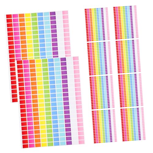 PHENOFICE 10 Blatt Farben Rechteckige Klebeetiketten Selbstklebende Kleine Codieraufkleber Vielseitig Einsetzbare Etiketten für Büro Schule und Haushaltsorganisation PHENOFICE 10 Blatt Farben Rechteckige Klebeetiketten Selbstklebende Kleine Codieraufkleber Vielseitig Einsetzbare Etiketten für Büro Schule und Haushaltsorganisation von PHENOFICE