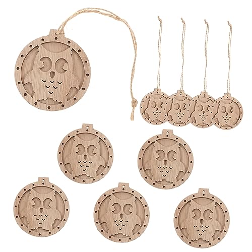 PHENOFICE 10 Stück Eulenanhänger, Weihnachtsbasteln, Weihnachtsausschnitte, Weihnachtsdekorationen, Ornamente, Unbehandelte Holzausschnitte, Weihnachtsornamente Aus Holz, Holzornamente Zum PHENOFICE 10 Stück Eulenanhänger, Weihnachtsbasteln, Weihnachtsausschnitte, Weihnachtsdekorationen, Ornamente, Unbehandelte Holzausschnitte, Weihnachtsornamente Aus Holz, Holzornamente Zum von PHENOFICE