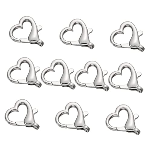 PHENOFICE 10 Stück Handgemachte Zubehörteile Schnallen Herzform für Diy Taschen und Koffer Silber Nummer für Schlüsselanhänger und Bastelprojekte PHENOFICE 10 Stück Handgemachte Zubehörteile Schnallen Herzform für Diy Taschen und Koffer Silber Nummer für Schlüsselanhänger und Bastelprojekte von PHENOFICE