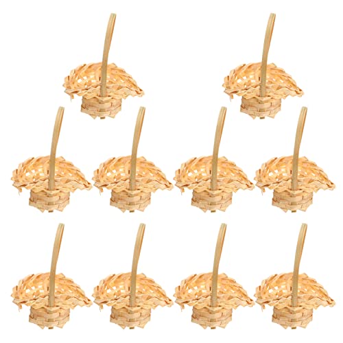 PHENOFICE 10 Stück Mini Handgefertigte Korb aus Bambus Teiliges für Blumen Aufbewahrung und Dekoration für Hochzeiten Partys und Zuhause PHENOFICE 10 Stück Mini Handgefertigte Korb aus Bambus Teiliges für Blumen Aufbewahrung und Dekoration für Hochzeiten Partys und Zuhause von PHENOFICE