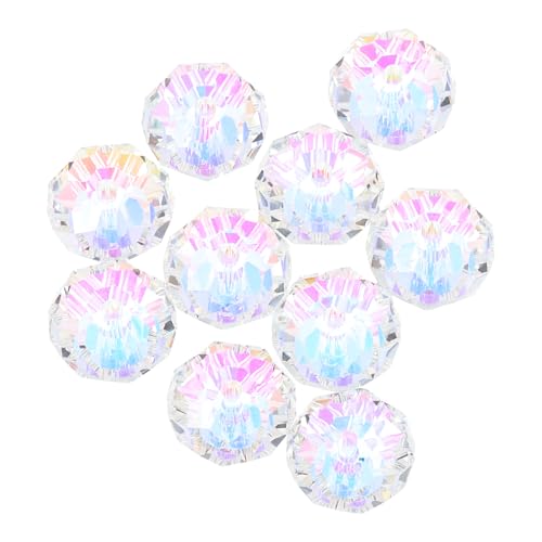 PHENOFICE 10 funkelnde Kristallperlen: Glänzende, facettierte, dekorative Bastelperlen zum Selbermachen, für die Schmuckherstellung, Armbänder, Windspiele, Sonnenfänger, 8 mm von PHENOFICE