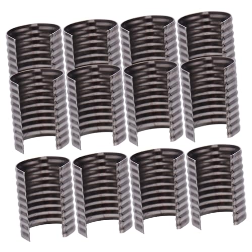 PHENOFICE 100 Stück Lederseil Clips Zierfransen Metallverschluss Zylindrische Lesezeichen Fransen Clips Robuste und Stilvolle Endkappen für Schmuck und DIY Projekte von PHENOFICE