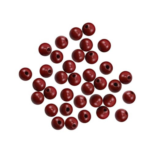 PHENOFICE 100 Stück Runde Holzperlen Für Basteln Diy-perlen Anhängerherstellung Und Perlengirlande von PHENOFICE