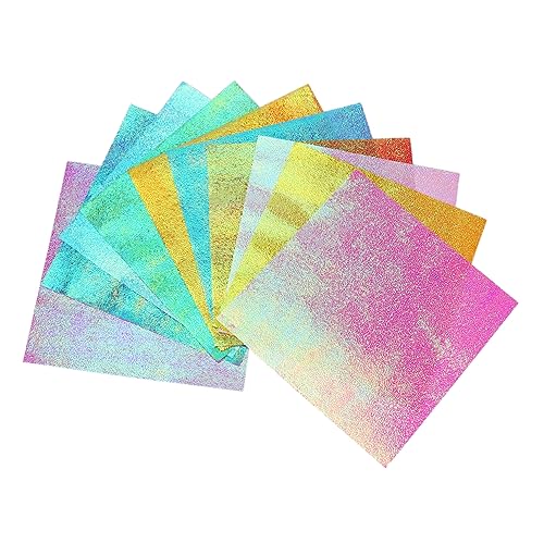 PHENOFICE 100 Stück Schillerndes Origami Papier Quadratische Bastelblätter für Diy Faltprojekte und Kunsthandwerk Farben und Vielseitig Einsetzbar von PHENOFICE