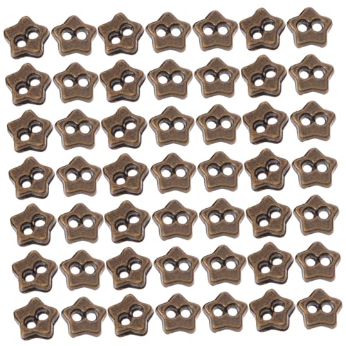PHENOFICE 100stücke Mini Stoffpuppen Knöpfe Aus Metalllegierung Dekorative Herz Und Sternform Für Puppenkleidung Scrapbooking Und Nähprojekte von PHENOFICE