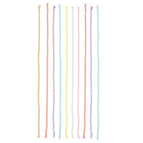 PHENOFICE 10Stücke DIY Kunststoff Kette für Schmuckherstellung Bastelzubehör für Projekte Multifunktionale Panzerketten Zufälligen Farben für Armbänder PHENOFICE 10Stücke DIY Kunststoff Kette für Schmuckherstellung Bastelzubehör für Projekte Multifunktionale Panzerketten Zufälligen Farben für Armbänder von PHENOFICE