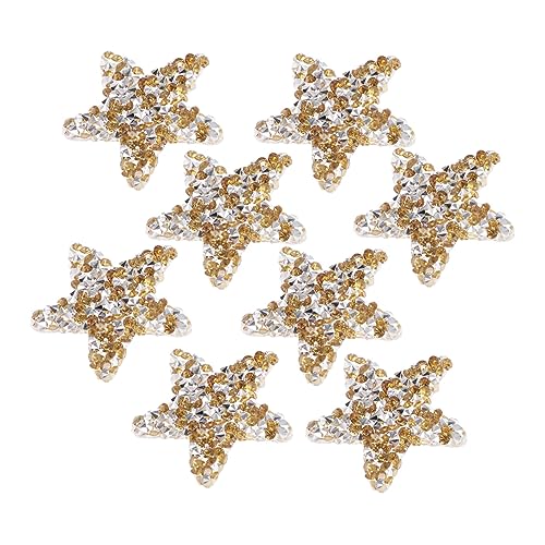 PHENOFICE 10er-pack Goldene Strass-aufkleber Kunstharz Pentagramm-aufnäher Zum Basteln Heißschmelzklebstoff Aufkleber Für Kostüme PHENOFICE 10er-pack Goldene Strass-aufkleber Kunstharz Pentagramm-aufnäher Zum Basteln Heißschmelzklebstoff Aufkleber Für Kostüme von PHENOFICE