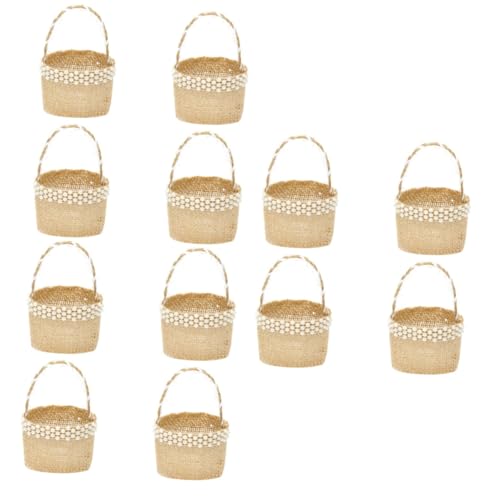 PHENOFICE 12 Stk Körbe für Blumenmädchen hochzeits dekoration wedding decoration Schokoriegel Aufbewahrungskorb Strumpffüller geschenktasche hochzeitsgeschenk Leinenkörbe Hochzeitsblumenkorb PHENOFICE 12 Stk Körbe für Blumenmädchen hochzeits dekoration wedding decoration Schokoriegel Aufbewahrungskorb Strumpffüller geschenktasche hochzeitsgeschenk Leinenkörbe Hochzeitsblumenkorb von PHENOFICE