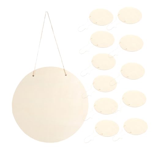 PHENOFICE 12 Stück Unbehandelte Runde Holzplaketten für Bastelprojekte Leere Diy Türhänger für Zuhause und Geschäft Holzkreise zum Bemalen und Gestalten PHENOFICE 12 Stück Unbehandelte Runde Holzplaketten für Bastelprojekte Leere Diy Türhänger für Zuhause und Geschäft Holzkreise zum Bemalen und Gestalten von PHENOFICE