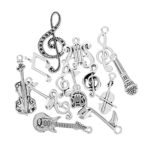 PHENOFICE 14 Stück Teiliges Niedlicher Handgefertigter Violin Anhänger Kreative Musiknoten Zubehör für Schmuck Diy Projekte Geeignet für Taschen und Schlüsselanhänger PHENOFICE 14 Stück Teiliges Niedlicher Handgefertigter Violin Anhänger Kreative Musiknoten Zubehör für Schmuck Diy Projekte Geeignet für Taschen und Schlüsselanhänger von PHENOFICE