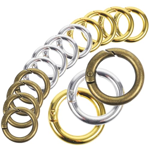 PHENOFICE 15 Stück Federschnallen Armbandverschlussringe Federverschluss Schlüsselringhaken Runde Schnappschnallen Federschlüsselringe Schnalle Legierungsschnalle DIY Tasche Federringe PHENOFICE 15 Stück Federschnallen Armbandverschlussringe Federverschluss Schlüsselringhaken Runde Schnappschnallen Federschlüsselringe Schnalle Legierungsschnalle DIY Tasche Federringe von PHENOFICE