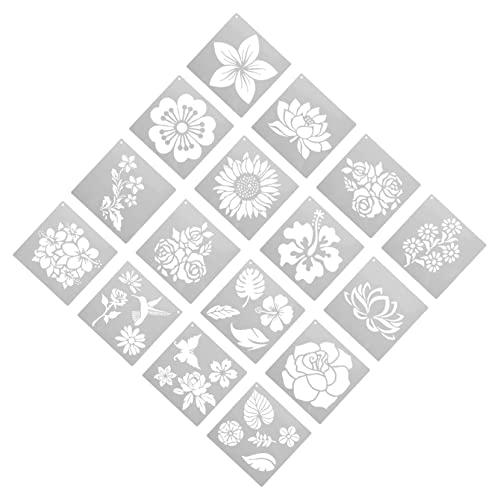 PHENOFICE 16 Teilige Zeichenschablonen Mit Blumenmotiv, Malschablonen Für, Dekorative Wandschablonen Zum Bemalen Von Pflanzen, Schablonen Zum Bemalen Von Wänden, Schablonen Zum Bemalen PHENOFICE 16 Teilige Zeichenschablonen Mit Blumenmotiv, Malschablonen Für, Dekorative Wandschablonen Zum Bemalen Von Pflanzen, Schablonen Zum Bemalen Von Wänden, Schablonen Zum Bemalen von PHENOFICE