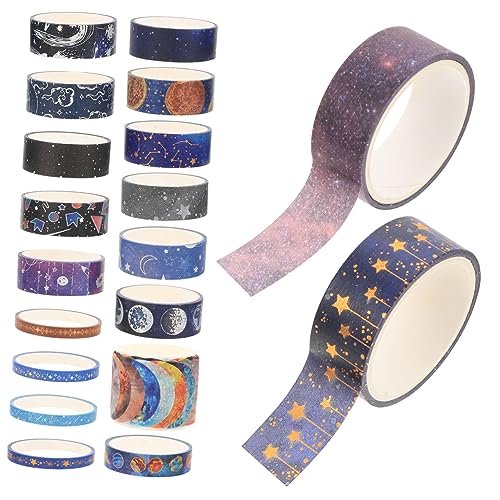 PHENOFICE 19 Rollen Washi Tape Dünnes Washi Tape Bänder Für Scrapbooking Dekorative Washi Tapes Deko Tape Scrapbook DIY Tapes Wrapping Tapes Klebebänder Aus Papier von PHENOFICE