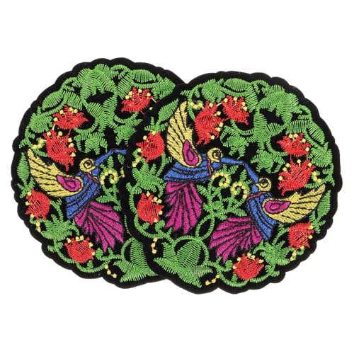 PHENOFICE 2 Stck. Runde Patches zum Aufnähen Vogelmotiv Vielseitige DIY Applikationen für Kleidung für Dekoration und Nähprojekte PHENOFICE 2 Stck. Runde Patches zum Aufnähen Vogelmotiv Vielseitige DIY Applikationen für Kleidung für Dekoration und Nähprojekte von PHENOFICE