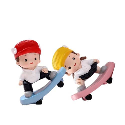 PHENOFICE 2 Süße Harzfiguren Junge Und Mädchen Kuchendekoration Mädchenstatue Cupcake Indoor Und Outdoor-ornament PHENOFICE 2 Süße Harzfiguren Junge Und Mädchen Kuchendekoration Mädchenstatue Cupcake Indoor Und Outdoor-ornament von PHENOFICE