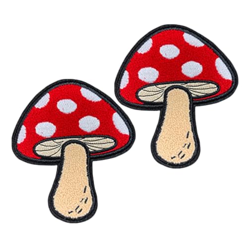 PHENOFICE 2 Stück Pilz Stickerei Patches Aufbügelbare Cartoon Applikationen Zur Kleidungsreparatur – DIY Applikationszubehör – Jeans Und Kleidungsreparatur Patches PHENOFICE 2 Stück Pilz Stickerei Patches Aufbügelbare Cartoon Applikationen Zur Kleidungsreparatur – DIY Applikationszubehör – Jeans Und Kleidungsreparatur Patches von PHENOFICE