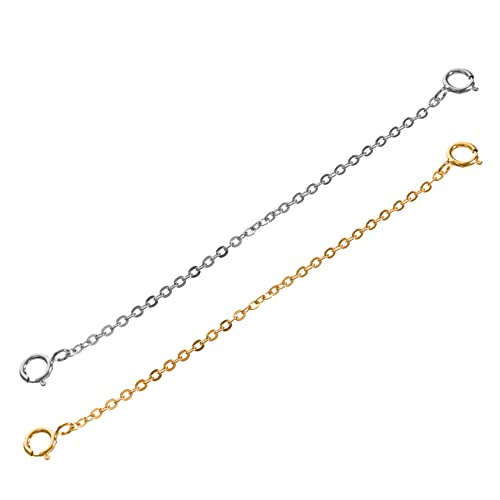 PHENOFICE 2 Stück S925 Verlängerungskette DIY Schmuckherstellung Ketten Schmuck DIY Kette DIY Verlängerungsketten Halskettenverlängerungen Kettenarmbänder Herstellung Ketten PHENOFICE 2 Stück S925 Verlängerungskette DIY Schmuckherstellung Ketten Schmuck DIY Kette DIY Verlängerungsketten Halskettenverlängerungen Kettenarmbänder Herstellung Ketten von PHENOFICE
