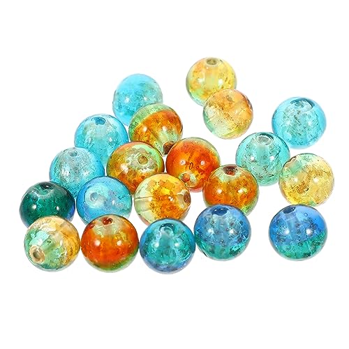 PHENOFICE 20 Stück Leuchtende Bunte Pflaumenblüten Glasperlen, Perlen Zum Selbermachen Von Schmuckzubehör, Armbandzubehör, Glas Abstandshalterperlen, DIY Perlen, Armband, Lose Perlen, von PHENOFICE