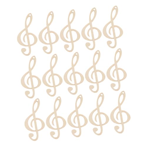 PHENOFICE 20 Stück Musiknoten-bastelholzscheiben für Dekorationen Unbehandeltes Holz Musiknoten-wanddekoration für Jungen- und Mädchenpartys PHENOFICE 20 Stück Musiknoten-bastelholzscheiben für Dekorationen Unbehandeltes Holz Musiknoten-wanddekoration für Jungen- und Mädchenpartys von PHENOFICE