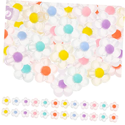 PHENOFICE Acrylperlen Blumenperlen Zum Auffädeln 200 Stück Mischte Farben Perlen Mit Löchern Für Schmuckherstellung Bastelprojekte Und Diy-schmuck von PHENOFICE