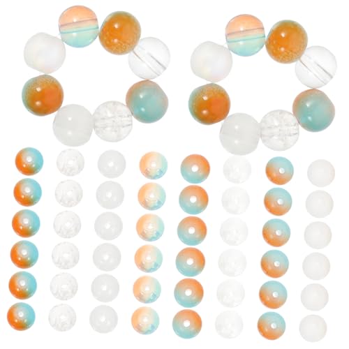 PHENOFICE 200 Stück Handgemachte Glasperlen Bunte Crackle-perlen Zum Basteln Zubehör Für Schmuckherstellung Und Diy-projekte von PHENOFICE