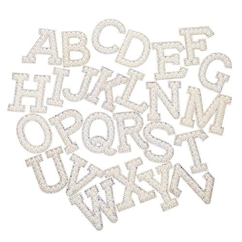 PHENOFICE 26 Stück Buchstaben Heißdiamant Stoffaufkleber, Kleidungsflicken, Strass Buchstaben, Strass Reparaturflicken, Kleidungsapplikation, DIY Flicken, Buchstaben Strassflicken, 3D PHENOFICE 26 Stück Buchstaben Heißdiamant Stoffaufkleber, Kleidungsflicken, Strass Buchstaben, Strass Reparaturflicken, Kleidungsapplikation, DIY Flicken, Buchstaben Strassflicken, 3D von PHENOFICE