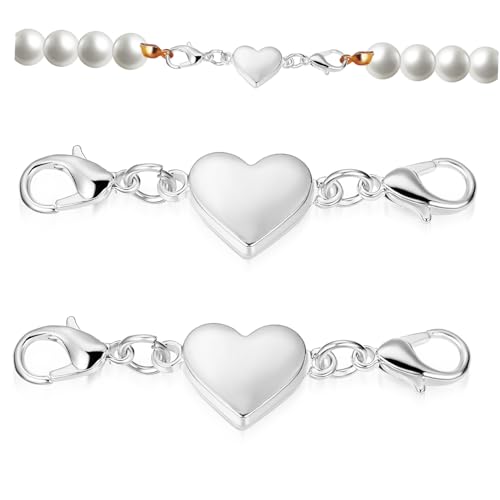 PHENOFICE 2Stücke Herzförmiger Magnetverschluss für Armbänder Magnetische Schmuckverbindungen Vielseitig Einsetzbar für DIY Projekte und Reparaturen PHENOFICE 2Stücke Herzförmiger Magnetverschluss für Armbänder Magnetische Schmuckverbindungen Vielseitig Einsetzbar für DIY Projekte und Reparaturen von PHENOFICE