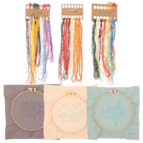 PHENOFICE 3 Sätze Teiliges Stickset für Anfänger DIY Handstickerei mit Blumenmuster und Zubehör Komplettes Materialpaket für Kreative Embroidery Projekte für und Familienaktivitäten PHENOFICE 3 Sätze Teiliges Stickset für Anfänger DIY Handstickerei mit Blumenmuster und Zubehör Komplettes Materialpaket für Kreative Embroidery Projekte für und Familienaktivitäten von PHENOFICE