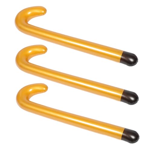 PHENOFICE 3 Stück Aufblasbarer Gehstock Teiliges für Ergonomischer Tragbarer Gehstock für Kostümpartys und Outdoor Aktivitäten als Partygeschenk und Requisiten für Besondere Anlässe von PHENOFICE