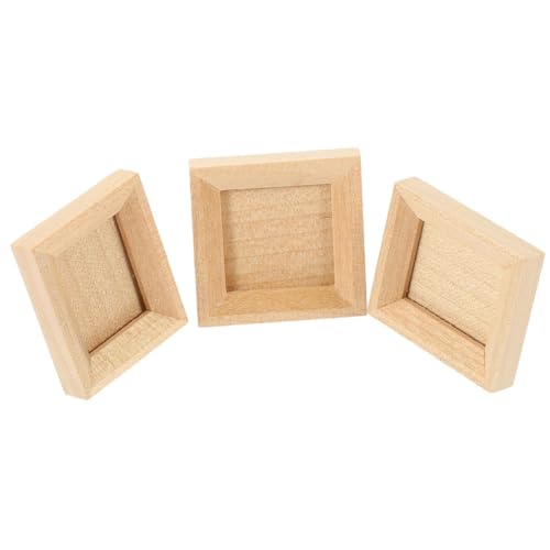 PHENOFICE 3 Stück Miniatur Holz Bilderrahmen Teiliges DIY Fotorahmen für Puppenhaus Deko Unvollendete Holzrahmen für Kreative Bastelprojekte für Miniaturbilder und Modellgestaltung PHENOFICE 3 Stück Miniatur Holz Bilderrahmen Teiliges DIY Fotorahmen für Puppenhaus Deko Unvollendete Holzrahmen für Kreative Bastelprojekte für Miniaturbilder und Modellgestaltung von PHENOFICE