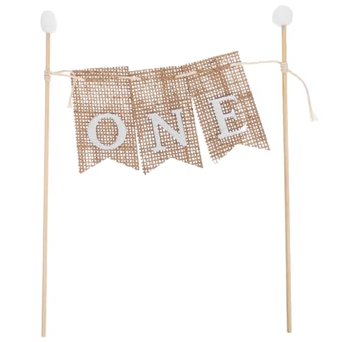 PHENOFICE 3 Stück Tortenaufsatz zum 1. Geburtstag: Handgefertigtes Banner für die erste Geburtstagsparty – Mini-Flagge zur Tortendekoration – für die erste Feier des Babys PHENOFICE 3 Stück Tortenaufsatz zum 1. Geburtstag: Handgefertigtes Banner für die erste Geburtstagsparty – Mini-Flagge zur Tortendekoration – für die erste Feier des Babys von PHENOFICE