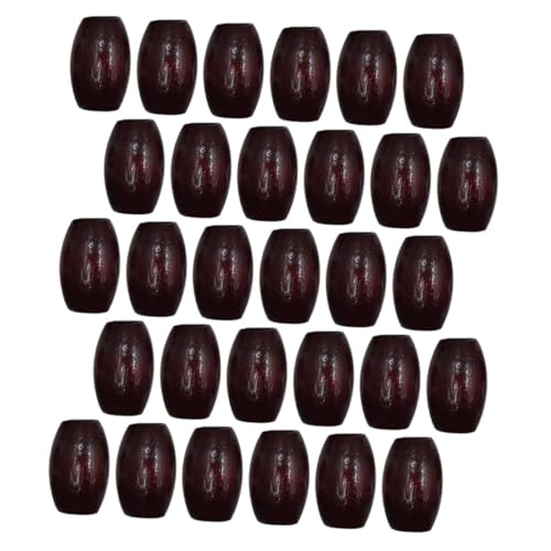 PHENOFICE 30 Teiliges Holzperlen Set, Perlen Zur Halskettenherstellung, Holzperlen Zum Basteln, Halsketten Charm, Abstandshalter, Ohrringherstellung, Charm, Ovale Holzperlen, Holzperlen Mit von PHENOFICE