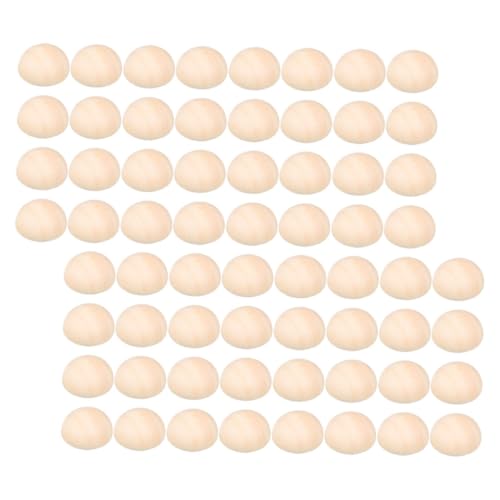 PHENOFICE 300 Stück Halbe Holzperlen, Unbehandelte Gespaltene Holzkugeln, Halbe Bastelkugeln, Natürliche Kugeln Zum Bemalen, Für Diy-weihnachtsornamente, Diy-projekte, Kunsthandwerk von PHENOFICE