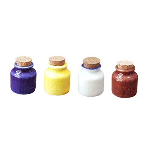PHENOFICE 4 Stück Mini-Nahtdosen puppenhaus küche Dekoration Herzstück Tischdekoration Mini-Gläser Home Decor wohnungseinrichtung raumdeko Dekoration von Keramikgefäßen Tabletop-Sammlerstück PHENOFICE 4 Stück Mini-Nahtdosen puppenhaus küche Dekoration Herzstück Tischdekoration Mini-Gläser Home Decor wohnungseinrichtung raumdeko Dekoration von Keramikgefäßen Tabletop-Sammlerstück von PHENOFICE