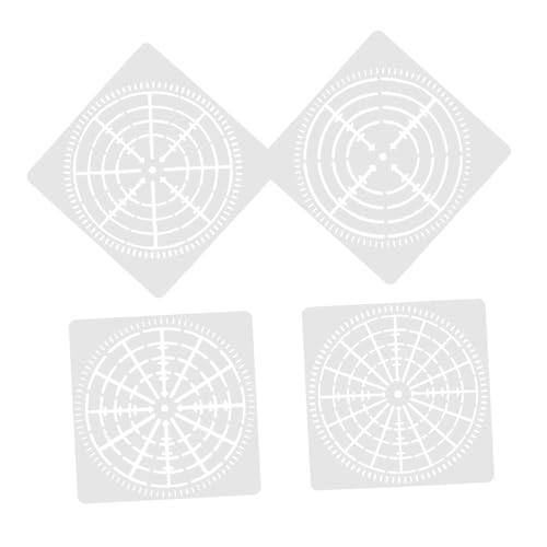 PHENOFICE 4 Teilige Spinnennetz Vorlage, Kleine Mandala Punkt Schablonen, Mandala Punkt Vorlagen, DIY Zubehör, Wiederverwendbare Schablonen, Tägliche Mandala Punkt Schablonen, Dekorative von PHENOFICE