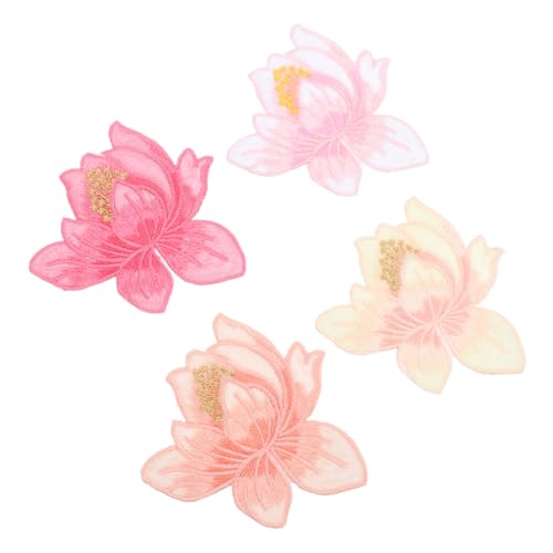 PHENOFICE 4-teiliger Blumen-stickerei-aufnäher: Lotus-aufbügler, Dekorative Applikationen, Aufnäher, Stoffaufkleber – Für Kostüme, Rucksäcke, T-shirts, Jacken, Jeans, Hüte Zur PHENOFICE 4-teiliger Blumen-stickerei-aufnäher: Lotus-aufbügler, Dekorative Applikationen, Aufnäher, Stoffaufkleber – Für Kostüme, Rucksäcke, T-shirts, Jacken, Jeans, Hüte Zur von PHENOFICE