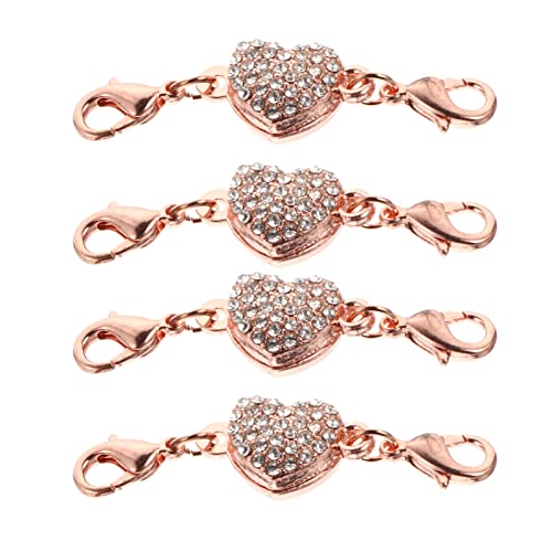 PHENOFICE 4Stücke Teiliges Herzförmige mit Besetzte Schmuckverschlüsse für DIY Halskette und Armband Erweiterung und Reparatur von Schmuck Roségold Vielseitig Einsetzbar PHENOFICE 4Stücke Teiliges Herzförmige mit Besetzte Schmuckverschlüsse für DIY Halskette und Armband Erweiterung und Reparatur von Schmuck Roségold Vielseitig Einsetzbar von PHENOFICE