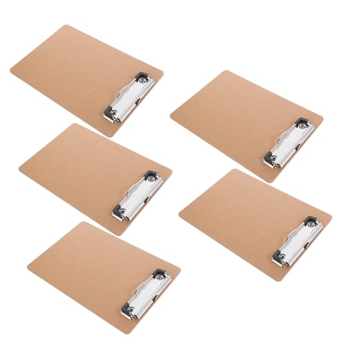 PHENOFICE 5 Stück Mini Klemmbrett Schreibbrett aus Holz mit Metallclip Leichtes Tragbares Dokumenten Organizer Board für Büro Schule und Zuhause Schreibbrett für Notizen und Akten PHENOFICE 5 Stück Mini Klemmbrett Schreibbrett aus Holz mit Metallclip Leichtes Tragbares Dokumenten Organizer Board für Büro Schule und Zuhause Schreibbrett für Notizen und Akten von PHENOFICE