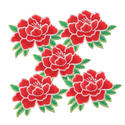PHENOFICE 5 Stück Teiliges Blumenstoff Patches Aufbügelbare Stickerei Patches für Kleidung Dekorative Näh mit Weißen Rändern für Reparaturen und Verzierungen PHENOFICE 5 Stück Teiliges Blumenstoff Patches Aufbügelbare Stickerei Patches für Kleidung Dekorative Näh mit Weißen Rändern für Reparaturen und Verzierungen von PHENOFICE