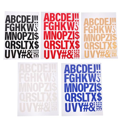 PHENOFICE 5 Stück Teiliges Bügelbuchstaben Patches für Kleidung DIY Reparatur Dekoration für Taschen Hüte Schuhe Socken Farben Gelb Blau Rot PHENOFICE 5 Stück Teiliges Bügelbuchstaben Patches für Kleidung DIY Reparatur Dekoration für Taschen Hüte Schuhe Socken Farben Gelb Blau Rot von PHENOFICE