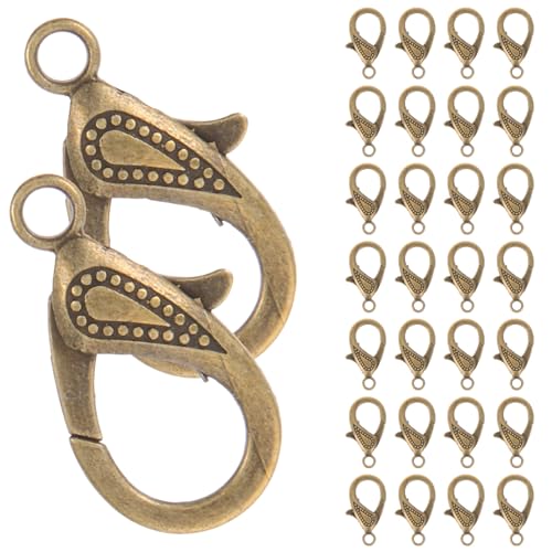 PHENOFICE 50 Stück Schlüsselanhänger Zubehör, DIY Schmuckherstellungsmaterial, Halskettenschnallen, Hummer DIY Verschlüsse, Handgefertigte Armbänder, Schnallen, DIY Schlüsselanhänger, von PHENOFICE