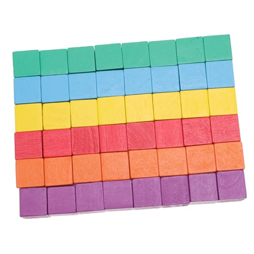 PHENOFICE 50stücke Bunte Holzbausteine Quadratische Holzwürfel Für Diy-bastelprojekte Kreative Kunst Und Lernspiele Für Handwerksliebhaber von PHENOFICE