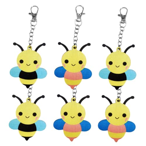 PHENOFICE 6 Stück Bienen Schlüsselanhänger Zum Aufhängen, Partygeschenke, Cartoon Bienen Schlüsselanhänger, Cartoon Bienen Schlüsselring, Rucksack Schlüsselanhänger, Taschenanhänger, PHENOFICE 6 Stück Bienen Schlüsselanhänger Zum Aufhängen, Partygeschenke, Cartoon Bienen Schlüsselanhänger, Cartoon Bienen Schlüsselring, Rucksack Schlüsselanhänger, Taschenanhänger, von PHENOFICE