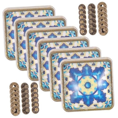 PHENOFICE 6 Stück Blau Weiße Porzellan Druckknöpfe, Multifunktions Druckknöpfe, Professioneller Druckknopf, Druckknöpfe Zum Nähen, Regenponcho Druckknöpfe, Professionelle Druckknöpfe, von PHENOFICE