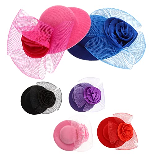 PHENOFICE 6 Stück Puppen Anziehhüte, Mini Zylinder Zum Basteln, Teeparty Hüte Für Kleine Mädchen, Kleine Hüte Für Puppen, Puppenhüte, Mini Miniatur Hüte, Miniatur Mini Hüte, DIY Teeparty von PHENOFICE
