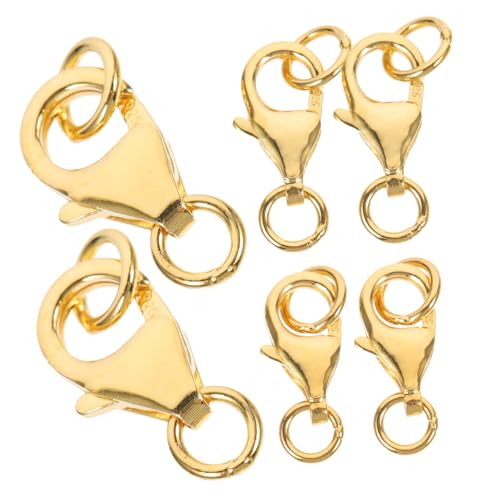 PHENOFICE 6 Stück Silberne Karabinerverschlüsse, Armbandverschlüsse Und Verschlüsse, Schmuckmaterialien, DIY Öffnungsringe, Schlüsselanhänger, Karabinerverschlüsse, DIY Öffnungsringe, von PHENOFICE