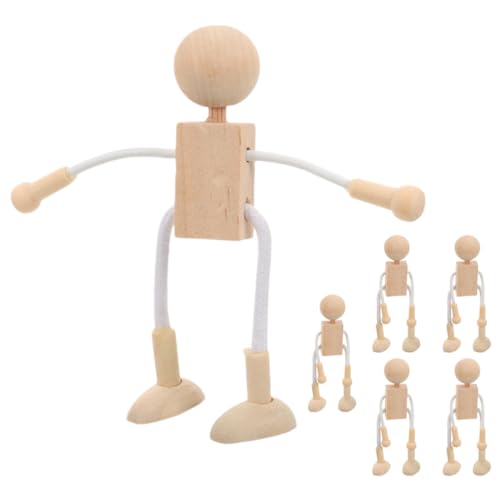 PHENOFICE 6Stücke Unvollendete Holzpuppen zum Basteln DIY Holzspielzeug Kreative Cartoon Figuren Natürlichem Holz Fördert die Fantasie und Praktische Fähigkeiten PHENOFICE 6Stücke Unvollendete Holzpuppen zum Basteln DIY Holzspielzeug Kreative Cartoon Figuren Natürlichem Holz Fördert die Fantasie und Praktische Fähigkeiten von PHENOFICE