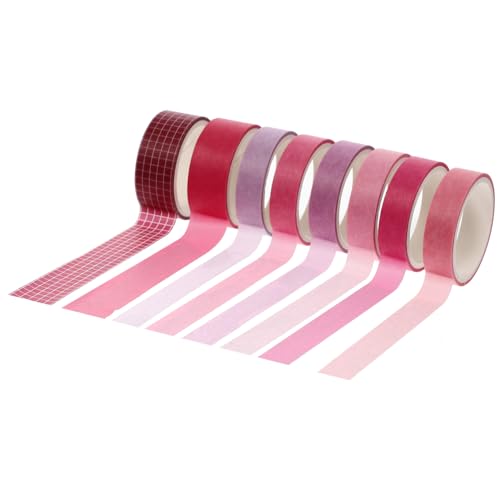 PHENOFICE 8 Rollen Einfarbiges Washi Klebeband, Partyzubehör, DIY Bastelarbeiten, Washi Klebebänder, Scrapbook DIY Klebebänder, Album DIY Aufkleber, Urlaubs Klebebänder, DIY von PHENOFICE